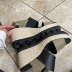 Sorel Wedge Espadrille Platform Sandals Women Size 8 Black Tan Slingback Photo 7