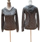 Avia Heather Gray Soft Lightweight Long Sleeve V-Neck Pullover Women's Hoodie S Photo 1