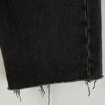 Topshop  Frayed Hem Cropped Straight Leg Jeans Washed Black Waist Size 25 Photo 6