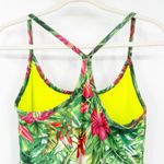 EVCR Womens‎ Tropical Floral Built In Shorts Athletic Active Tank Dress Size S Green Photo 5