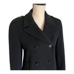 Calvin Klein Vintage 80s  Double Breasted Union Label Black Peacoat Size 8 Photo 11