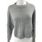 Missguided  Women's Gray Long Dolman Sleeve Seam Crewneck Sweater Top Size S Photo 0