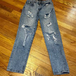 Aeropostale Boyfriend Jeans Light Wash Distressed Ripped Denim Women Size 0 Reg Photo 0