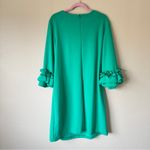 Maree Pour Toi Green Ruffled Sleeve Sheath Dress Womens 16 Preppy 3/4 Sleeve Photo 4