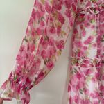 VERO MODA NWT Pink Floral Long Sleeve Smock Mini Dress VMSMILLA FRILL Size XXS Photo 10