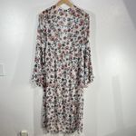 Forever 21 Forever‎ 21 Floral Sheer Cover-Up Dress Bell Sleeve Button Front Boho Large Photo 2