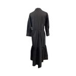 Ellen Tracy Black Cotton Midi Tier Dress Women’s Size Large NWT Minimalist Photo 6