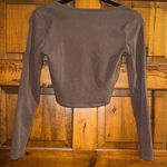 Heart and Hips Long Sleeve Cropped Top Brown Photo 1