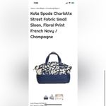 Kate Spade Charlotte Street Fabric Sloan Floral French Navy Shoulder Bag Photo 9