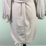 Lucky Brand  Women's Grey Striped Shirt Dress Size M NWT Photo 5