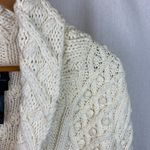 City Knit Ivory Chunky Button Up Long Sleeve Cardigan Sweater XL Photo 2