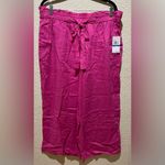 Michael Kors NWT  Wide Leg Front Tie Pants Hot Pink Size XL Photo 6