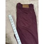 Madewell Women's High Rise Skinny Jeans Maroon Red Burgundy Size 26 Photo 6