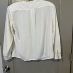 Rena Rowan  For Saville Size 12 Womens VTG Button Peasant Blouse Plain White Photo 2