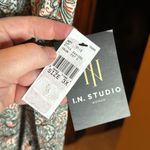 NWT I.N. Studio hi low maxi skirt floral paisley ruffle Olive Orange Size 3X Green Photo 4