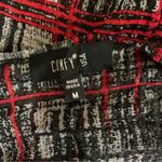 Comfy USA Red Black Abstract Asymmetrical Tunic Dress Artsy Stretch M Sheet Size M Photo 4