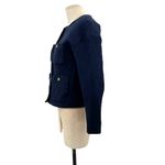 J.Crew Relaxed Lady Jacket in Double Serge Wool Navy Blue Size 2 Photo 6