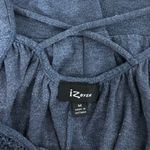 Iz Byer  Blue Dolman Sleeve Elastic Waist Band Blouse Top M Photo 7