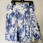 INC International Concepts Blue White Tie Dye Pleated Skirt1 Size 14 Photo 0