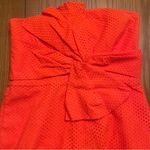 Pilcro and the Letterpress Pilcro by Anthropologie Strapless Tie-Front Crop Wide Leg Jumpsuit Orange Size 6 Photo 8