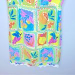 Impeccable‎ Pig Fore Let's Get Away Summer Fruit Rickrack Trim Dress Size S NWT Yellow Photo 7