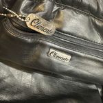 Vintage 80s Clemente Black & Silver Metallic Snakeskin Leathe Purse Clutch, RARE Photo 9