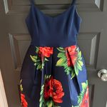 Teeze Me Navy Floral Homecoming Dress Photo 0