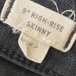 Madewell 9" High-Rise Skinny Denim Jeans Black Stretch Size 29 Photo 9