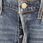 Levi's  501 shorts women's 29 high rise button fly blue denim medium wash Photo 4