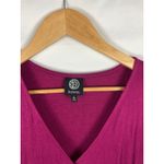 Bobeau  Wrap Front Side Button Crinkle Fuscia Blouse Size Small Photo 2