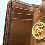 Michael Kors Signature Monogram Gold Logo Brown and Tan Wallet New Photo 8