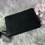 PINK - Victoria's Secret Victoria Secret Small Black Crossbody Purse Faux Leather Rhinestone Fringe Photo 8