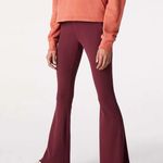 Outdoor Voices Superform Women's Red Maroon Ribbed Knit Bootcut Flared Pants S Photo 3
