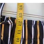 Striped Black and Gold Women's Shorts Photo 8