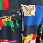 Liz Claiborne Vintage 80s/90s  Long Sleeve Nautical Flag Yacht Rock Button Up Top Photo 4