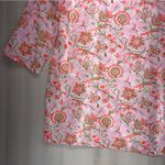 Roberta Roller Rabbit  block print floral tunic top vacation travel swim M Photo 6