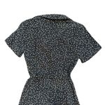 Club Monaco Floral Open Neck Silk Shirt Dress in Black, Size XS Photo 7