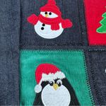 NWT D'Margeaux Blue Denim Tote Bag with Holiday/Christmas Applique Patches Photo 3