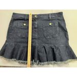 Michael Kors  size 16 dk blue denim flounce‎ skirt with ruffle frayed hem $98 Photo 7