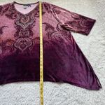 Catherines Velvet Asymmetric Top 3X WP Purple Paisley Whimsigoth Rhinestone Size undefined Photo 11