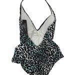Carmen Marc Valvo NWT 1 pc swimsuit Animal Print Green Black Sz 6 Photo 2