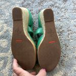 Cole Haan  Nike Air Wedge Leather Espadrille Shoes Green 7.5 Photo 7