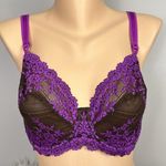 Wacoal  Embrace Lace Bra Size 34DD Brown Purple 65191 Unlined Underwire Photo 0