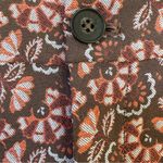 Anthropologie NWT The Essential Slim Straight Trousers Brown Brocade Print sz 6 Photo 9