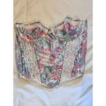 Dior VTG Christian  Women's Boned Longline bustier Strapless Bra Size 34B floral Photo 1