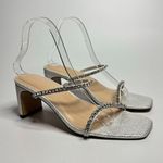 FARYL by Farylrobin Alexandra Metallic Rhinestone Embellished Heels in Silver Size 8.5 Photo 1