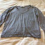 ZARA  Grey Cropped Knit Sweater Size small Photo 2