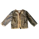Peter Nygard Small Vintage Bronze Gold Silk Jacket Vintage Dot Party Evening Chi Photo 9