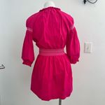 ZARA NWOT Pink Tassel Puff Sleeve Embroidered Peasant Mini Dress Large Photo 9