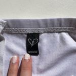 Windsor White cropped tube top with silver beads on it. Photo 2